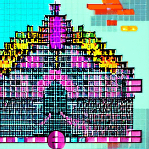 AI generated: 2D pixel art game asset of a round futuristic space hovel, exterior architecture, in the style of fu...