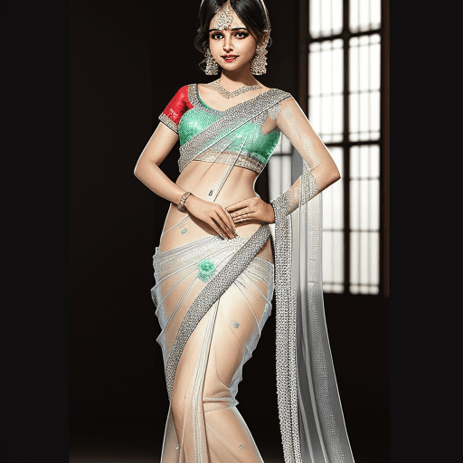 AI generated: transparent saree