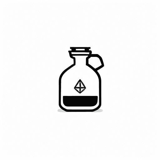 AI generated: (simple background,white background,logo:1.3), alchemist, black and white, monotone, icon, favicon, ...