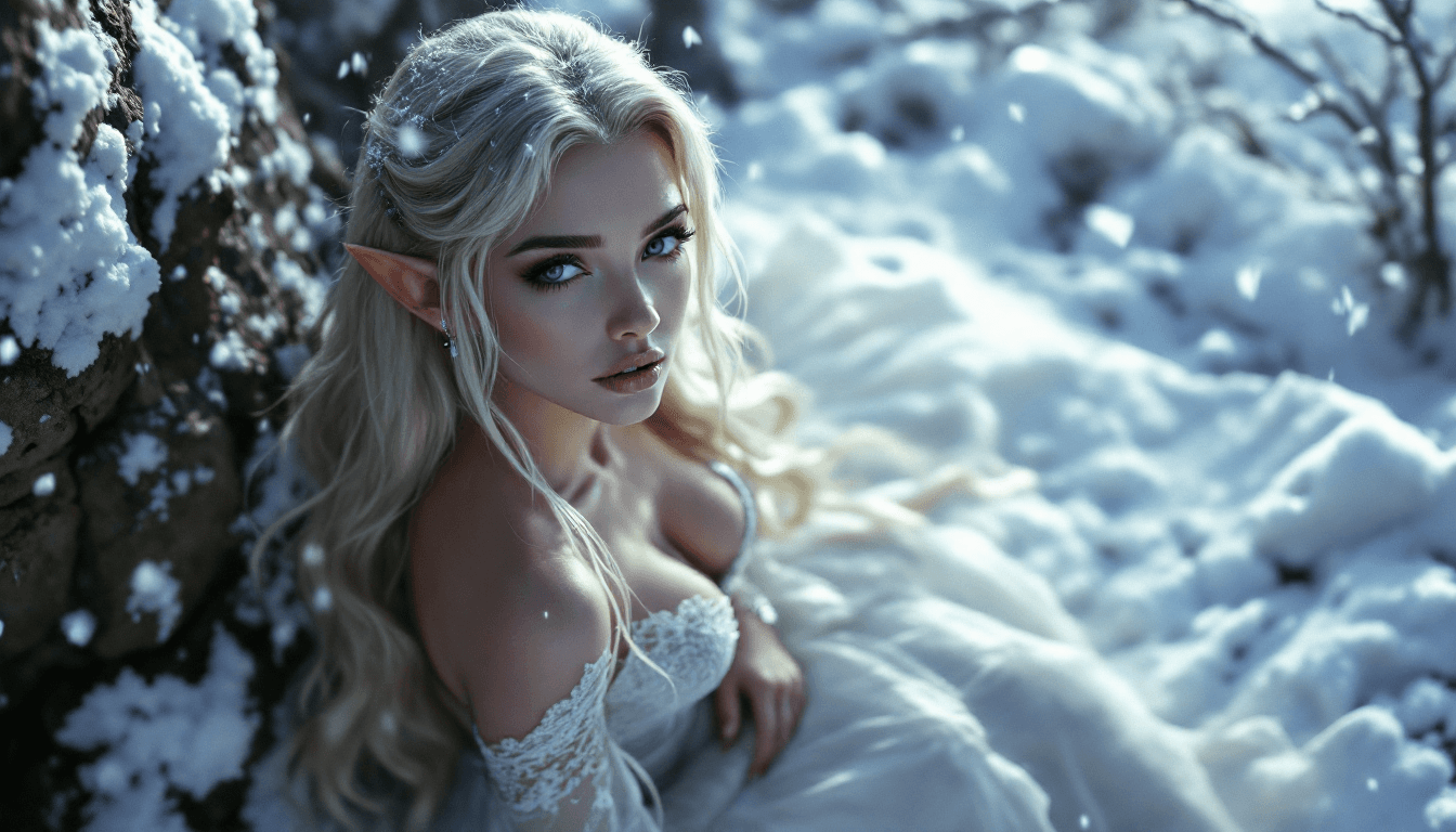 AI generated: stunningly beautiful princess zelda. small elf ears. long platinum blonde hair. full lips. lips pres...