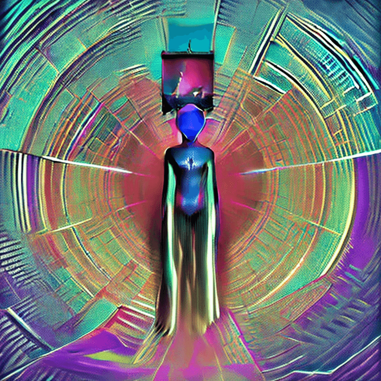 AI generated: album cover illustration of a strange mysterious desolate desert with blue sand , painting like ,blu...