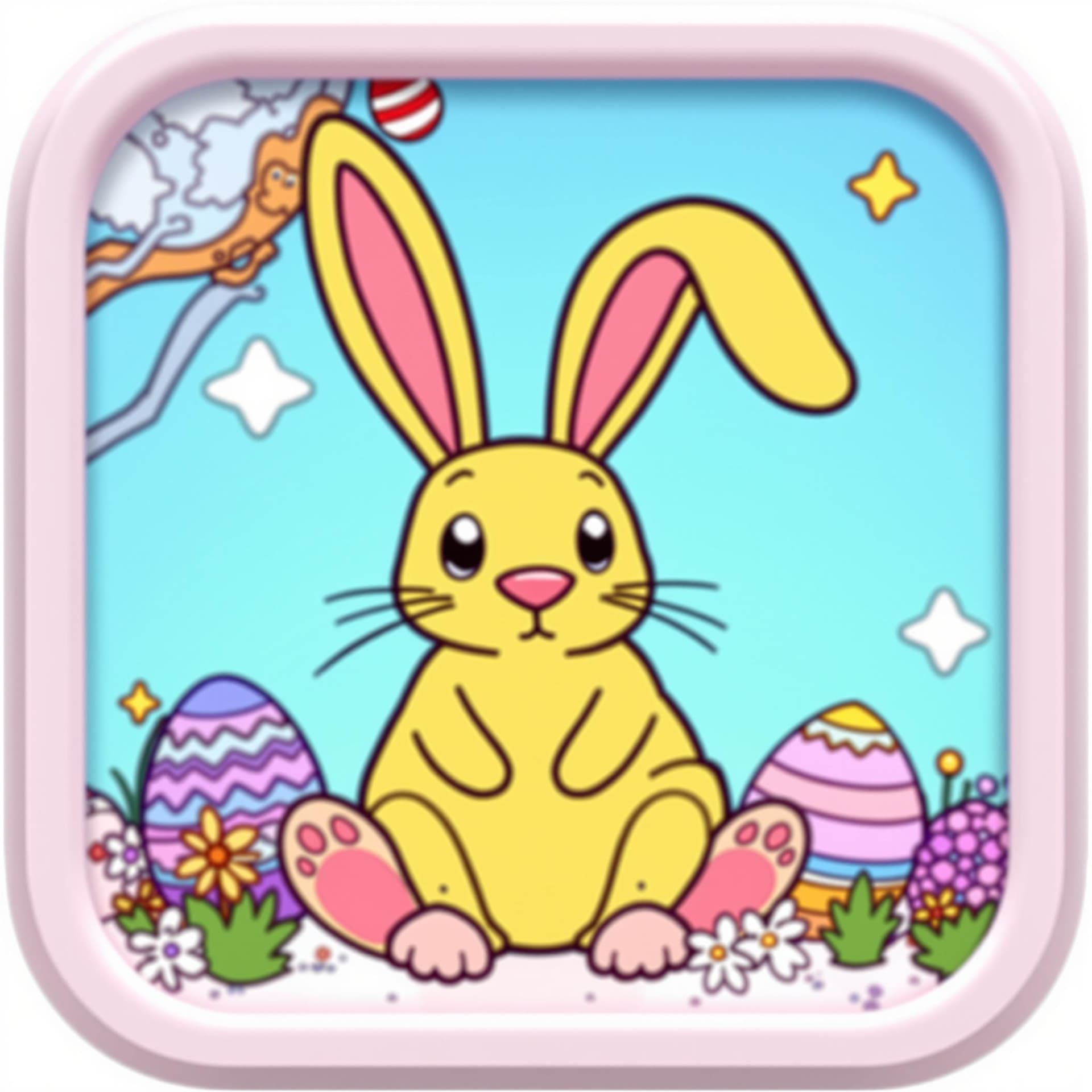 AI generated: Easter Coloring book for play store app icon
