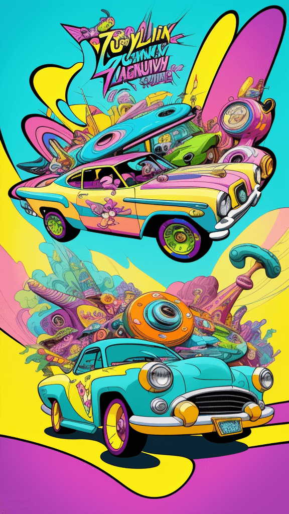 AI generated: Full body, vibrant and zany, 8K resolution, cartoon-style illustration, exaggerated features, playfu...