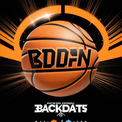 AI generated: "Design a 3D cartoon-style basketball logo with a vibrant orange basketball as the central element, ...