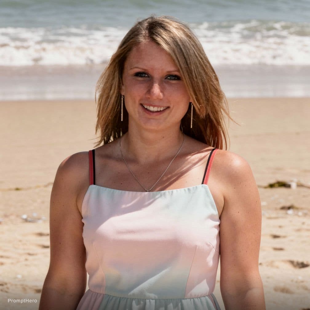AI generated: Naked girl on the beach 