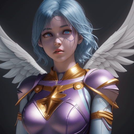 AI generated: angelic superman girl warrior::4 hyper-realistic ::5 detailed character expressions :: 3 Ultra-detai...