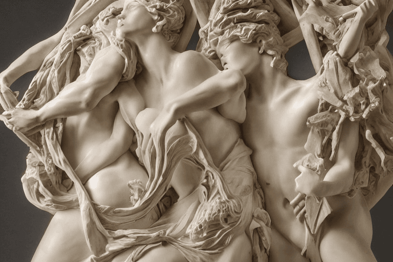 AI generated: Highly detailed beautiful organic molding greek sculpture, art nouveau, gaudi, sharp focus, dynamic ...