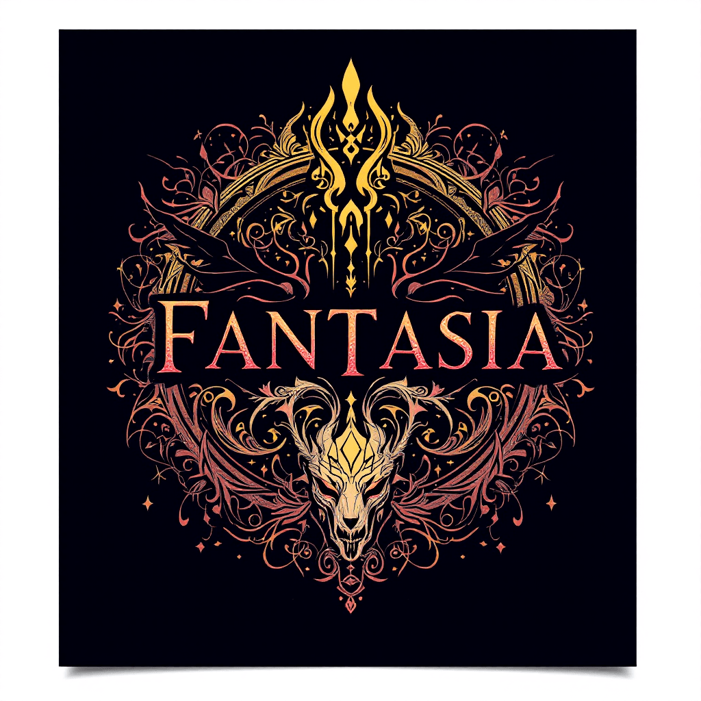 AI generated: FANTASY Logo with font "FANTASIA WALLPAPER"