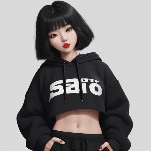AI generated: 
1 girl, Korean girl, (Cute Loose Bob hair), (wearing a cropped hoodie, capri sweatpants:1. 5), (han...