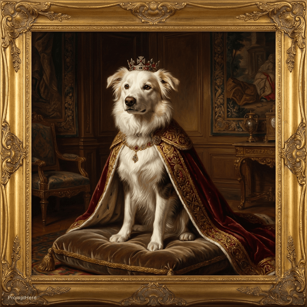 AI generated: royal family dog
