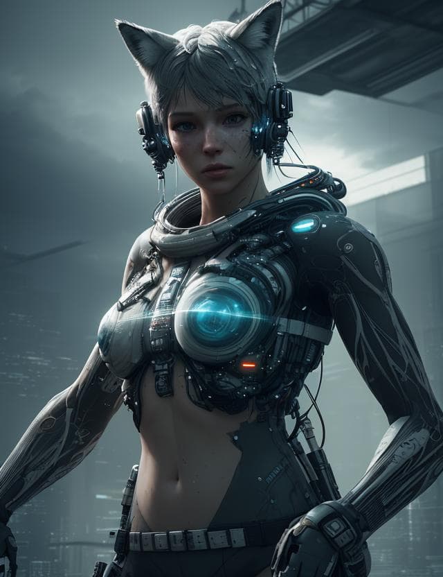 AI generated: DEscenery, Hyperrealism, Biopunk, Bold, Real-Time GI Caching, Fox Engine, Ethereal, Double Exposure ...
