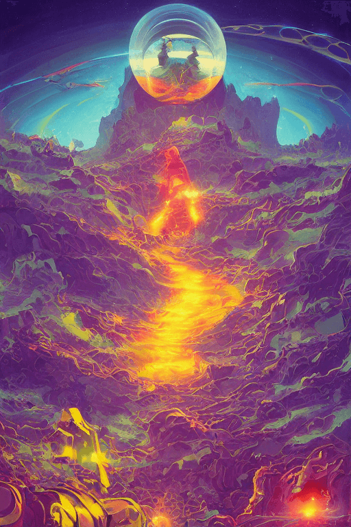 AI generated: ETHEREUM GAS WAR\"Gouache Hyperdetailed Peter Mohrbacher MC Escher Relativity Civilization, Ascendin...