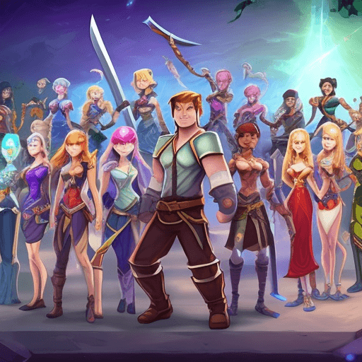 AI generated: The cover image depicts Tom, standing confidently in the center, surrounded by his harem of six beau...