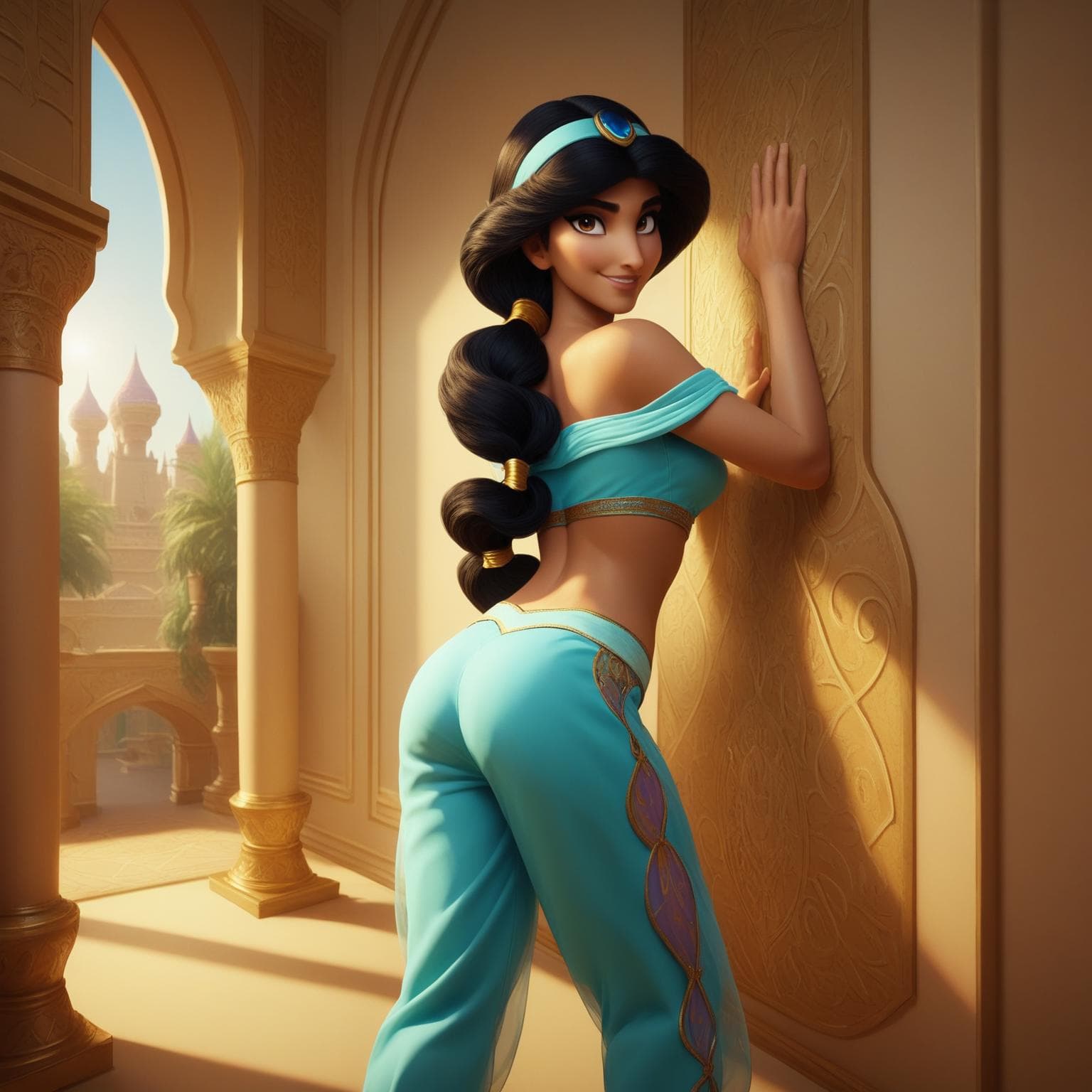 Jasmine (Aladdin) -DALL-E style- [Pony/IL]