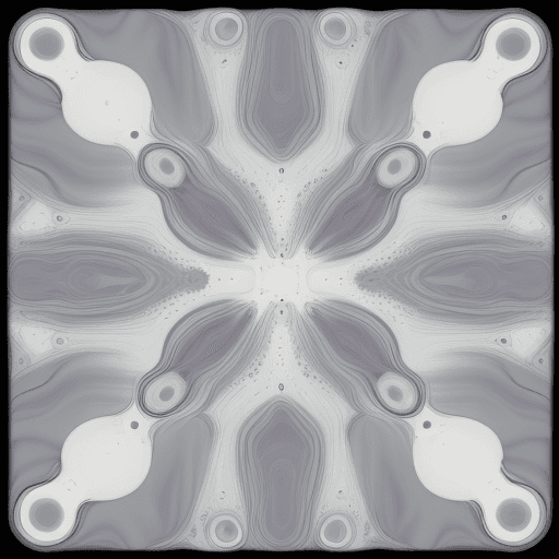 AI generated: bacterium pattern abstract futurist minimal white depth of field