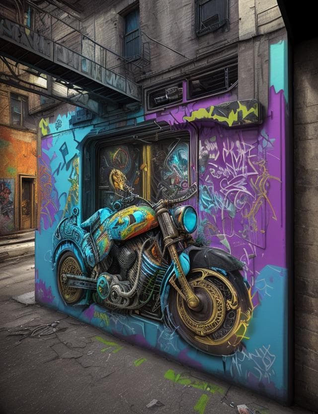 AI generated: DEscenery, Graffiti Art, Decopunk, Jazzy, Normal Mapping, HeroEngine engine, Post-Impressionist, Pho...