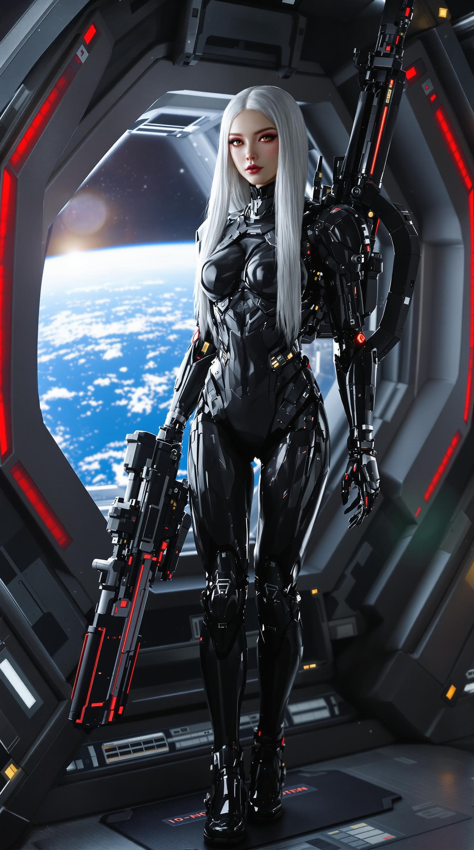 AI generated: exceptionally beautiful mechanical android (age 18) girl, (futuristic), (masterpiece), (realistic), ...