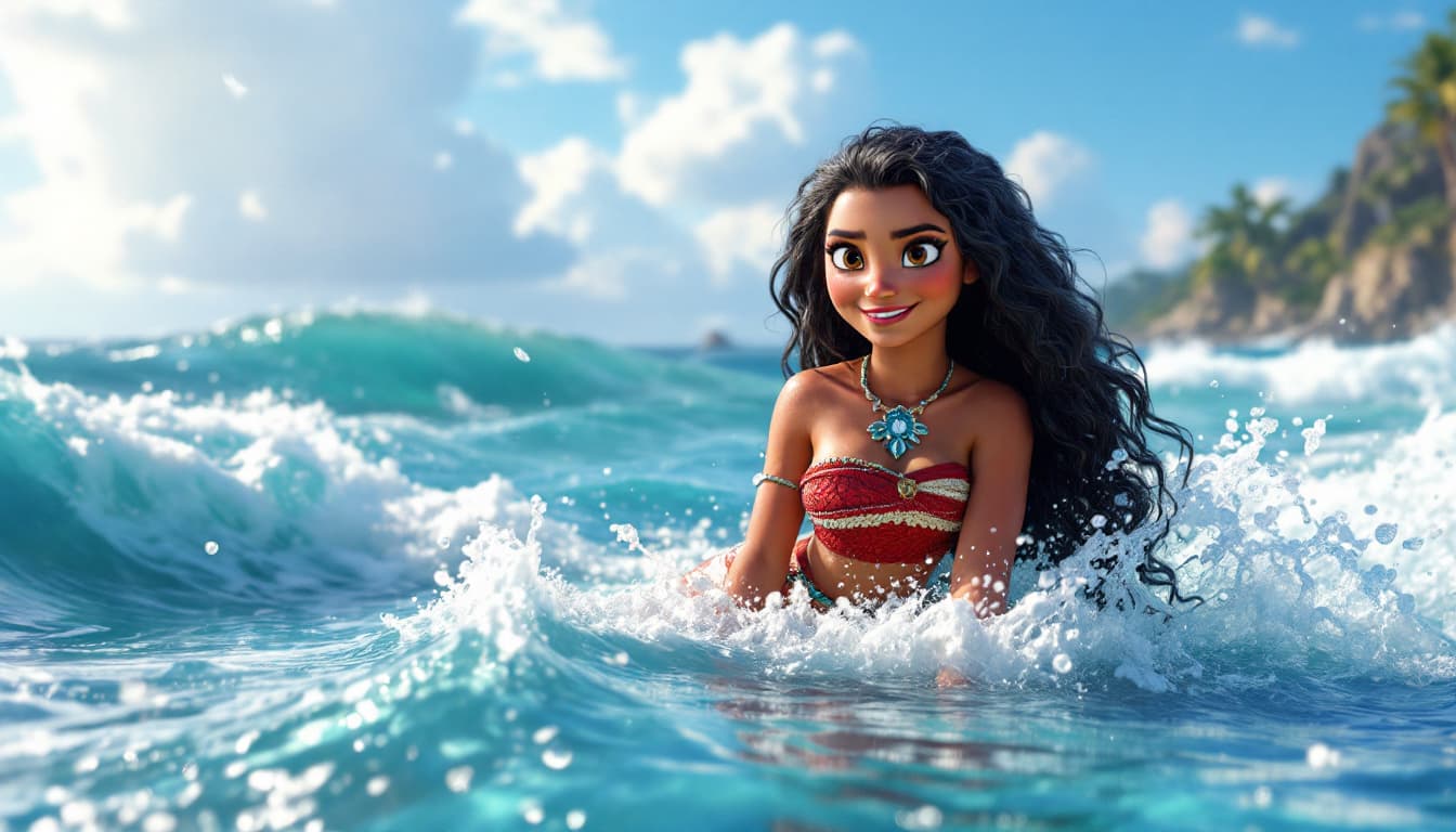 AI generated: moana 3 reimagined, high-resolution photography, ultra-realistic --ar 16:9 --stylize 750 --v 6.1