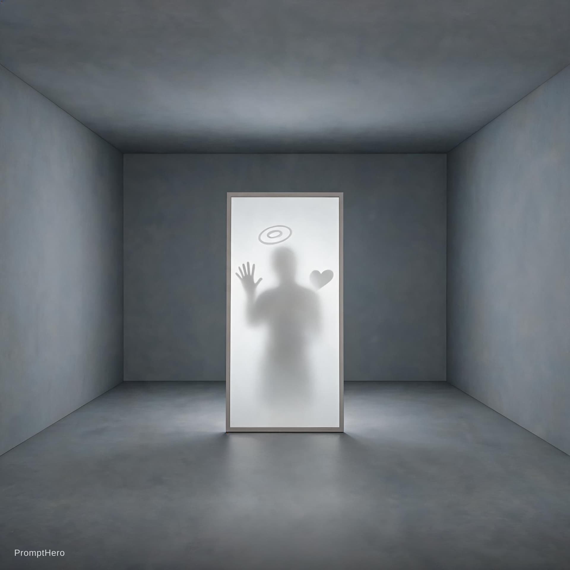 AI generated: A quiet room, no windows, no doors. In the center, a mirror – not old, not new. The reflection is no...