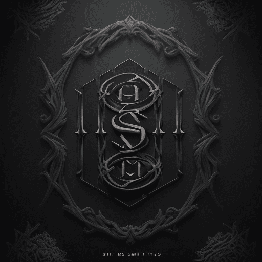 AI generated: The logo features the words "Sinister Skin Studios" in an elegant but dark touch gothic or calligrap...
