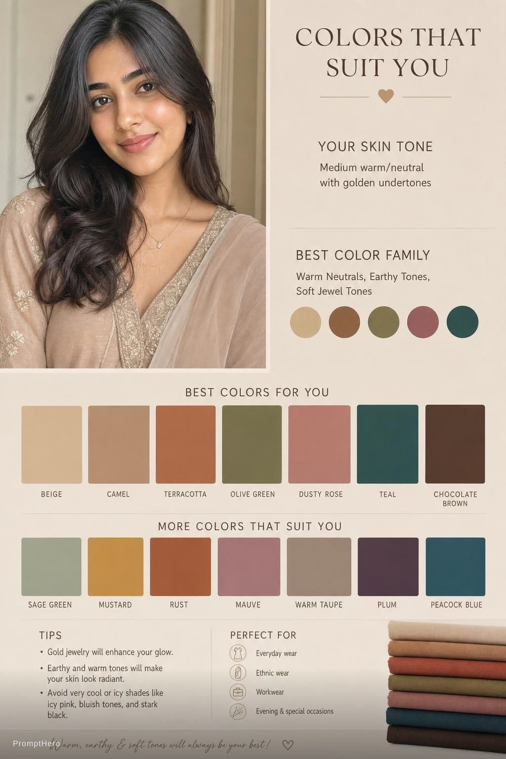 AI generated: create a same color which suits my skin color
