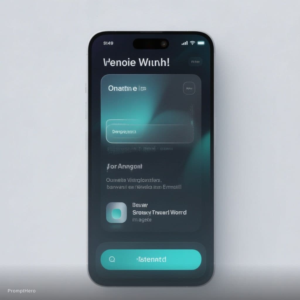AI generated: Design mockup for app design 