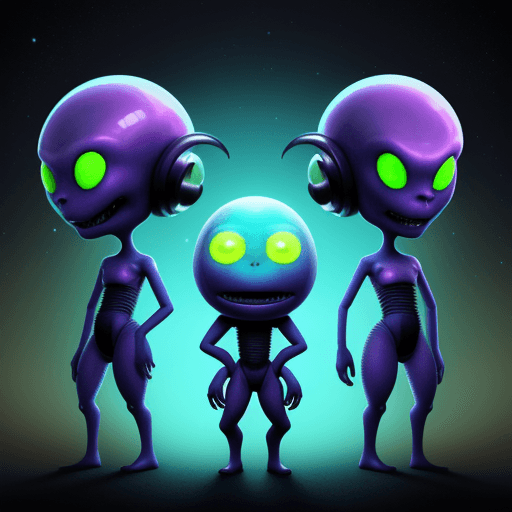 AI generated: atomic aliens