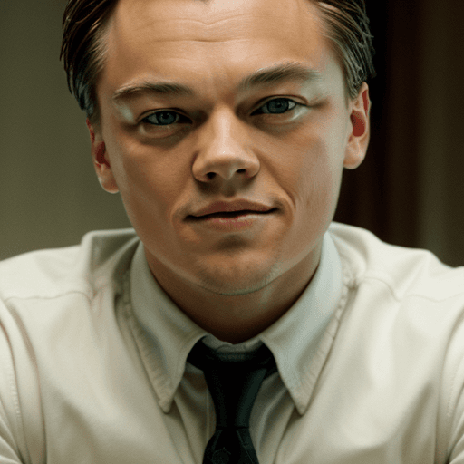 AI generated: Sketch of Leonardo di Caprio in the wolf of wallstreet movie