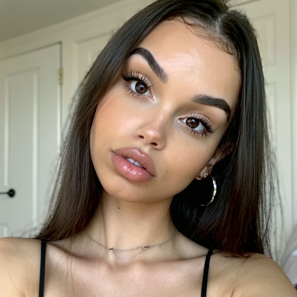 AI generated: (tiktok thot), doing the big ass challenge, the challenge requires balancing a huge penis on top of ...