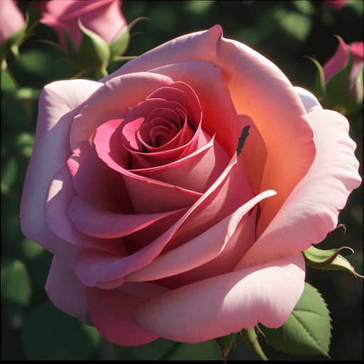 AI generated: roses in bloom, rose buds, flower garden, vivid colors, color grading, red, pink, yellow, white, mor...