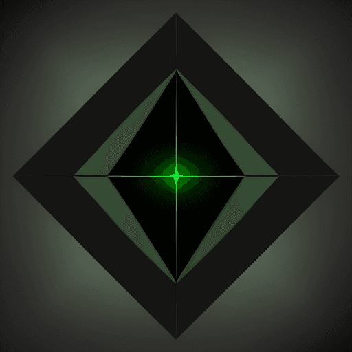 AI generated: A Hydra inside an equilateral triangle, with black and green shades. Any style except realism. Artoo...