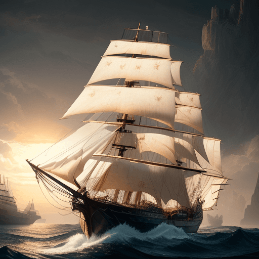 AI generated: Photo of Cristiano Ronaldo a ultra realistic sailing ship, dramatic light, pale sunrise, cinematic l...