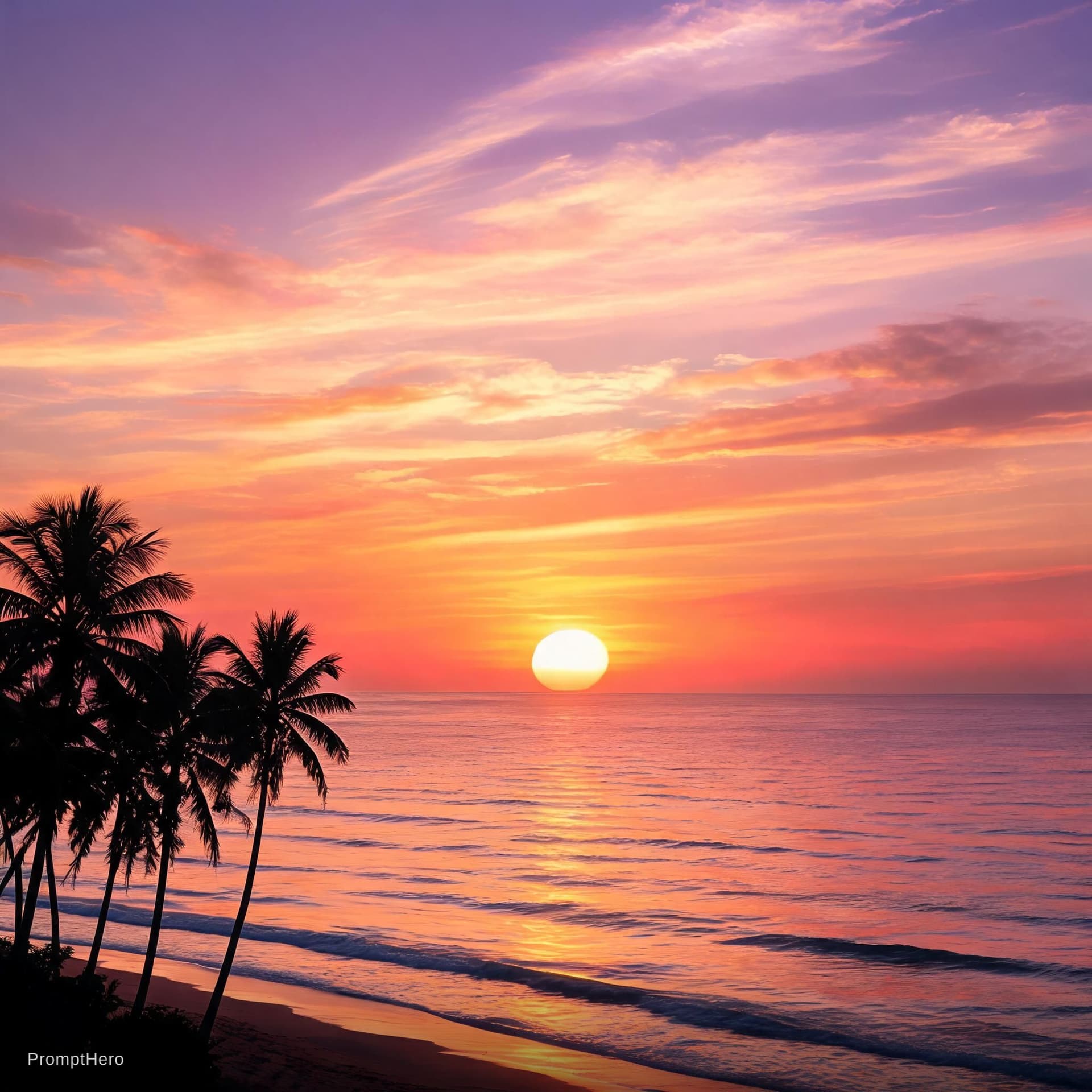 AI generated: Um. Belo por do sol