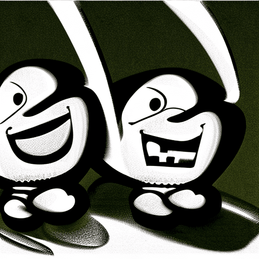 AI generated: image of cartoon weird in black and white