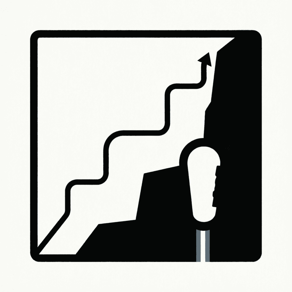 AI generated: Design an ultra-minimalist icon logo for a climbing guide brand called "crag.guide".

Focus: simple,...