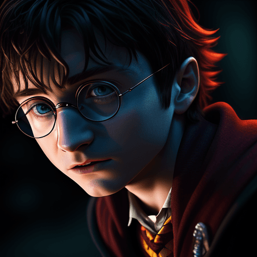 AI generated: macro shot, cinematic photo of Harry potter
, colorful, dark shot, film grain, (((facing viewer))), ...