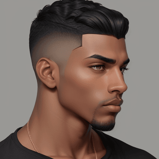AI generated: 
- Height: Between 5 feet and 10 feet.
- Hair: Black with a low skin fade hairstyle. The low skin fa...