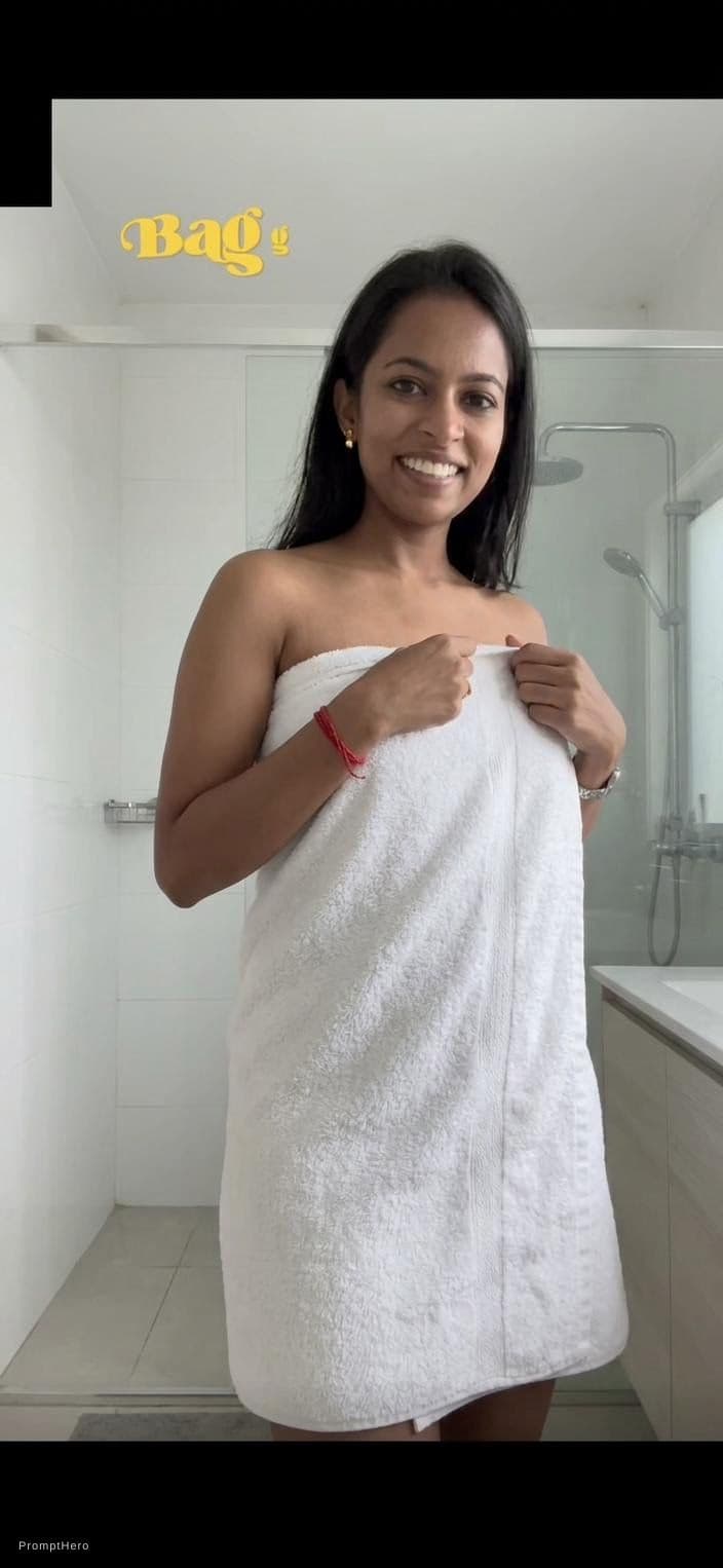 AI generated: Wearing towel wrap on body