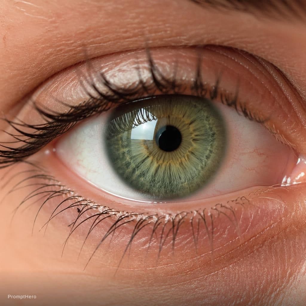 AI generated: ultra realistic fotography of ana human eye, with a close shot the color is green