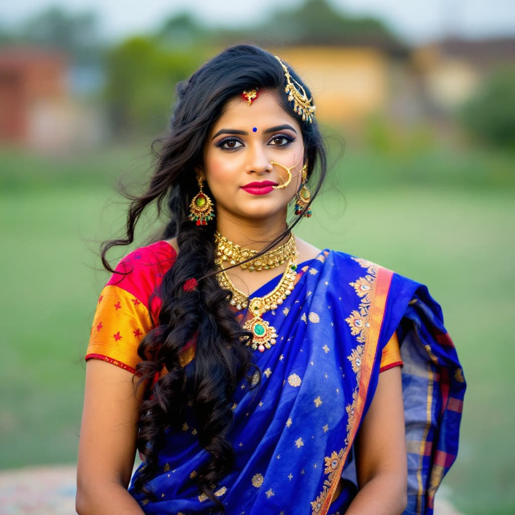 AI generated: indian girl photography