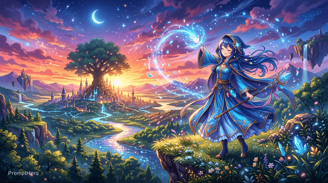 AI generated: Anime 
Wallpaper 