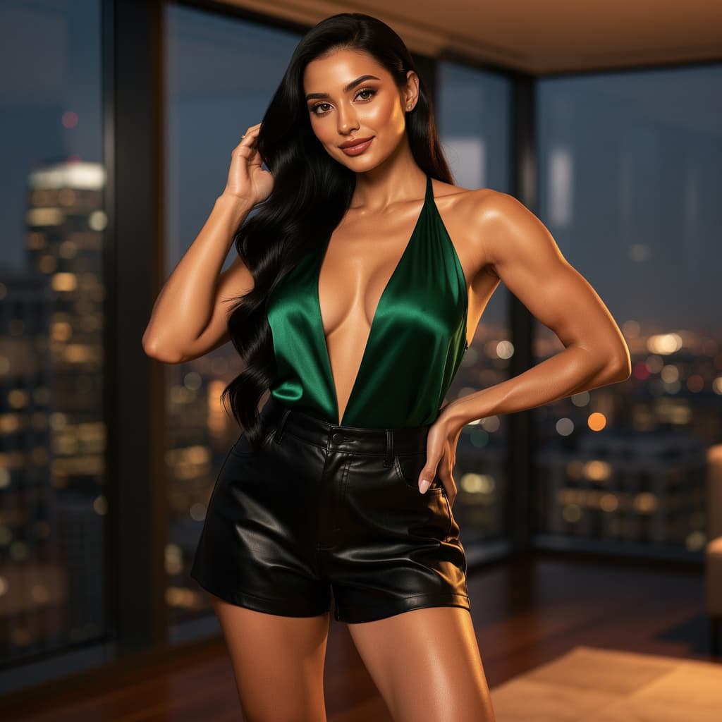 AI generated: A stunning 23-year-old woman who is an absolute rocket — pure fire, impossible to look away from. Sh...