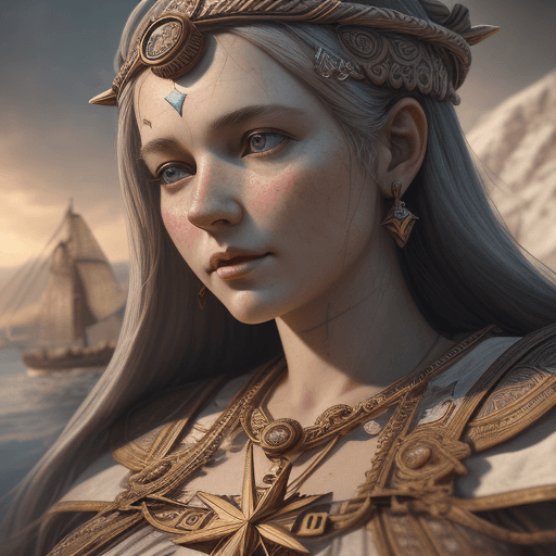 AI generated: Goddess close-up portrait Historical World Map, Compass on, close -up
The articles on it will be Eng...