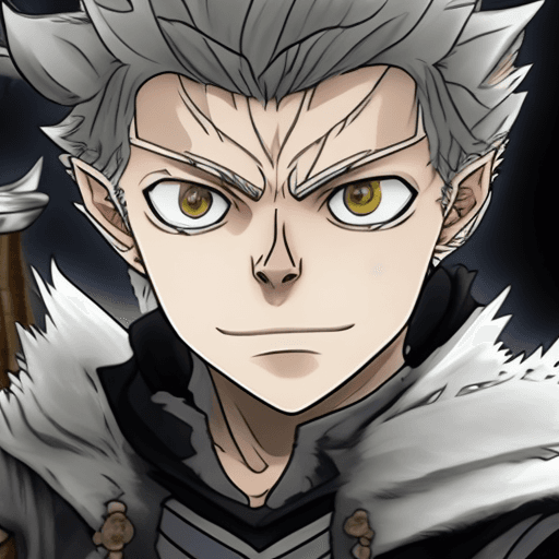 AI generated: Ultra Realistic Picture of Asta From Black Clover diagonal view with one side bein devil