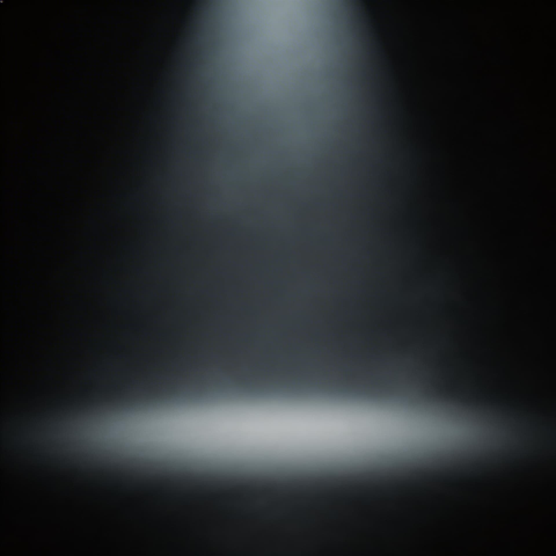 AI generated: dark cinematic background, soft spotlight from above, subtle fog atmosphere, deep shadows around edg...