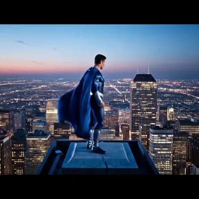 AI generated video: Superhero 