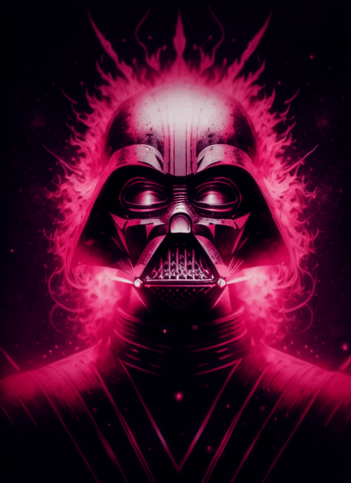 AI generated: symmetry! ! portrait darth vader, star wars, sci - fi, glowing lights! ! intricate, elegant, highly ...