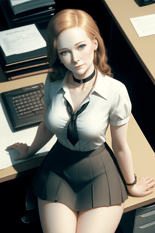 AI generated: ((best quality)), ((masterpiece)), ((realistic)), ((office secretary wearing office clothes)) , ((mi...