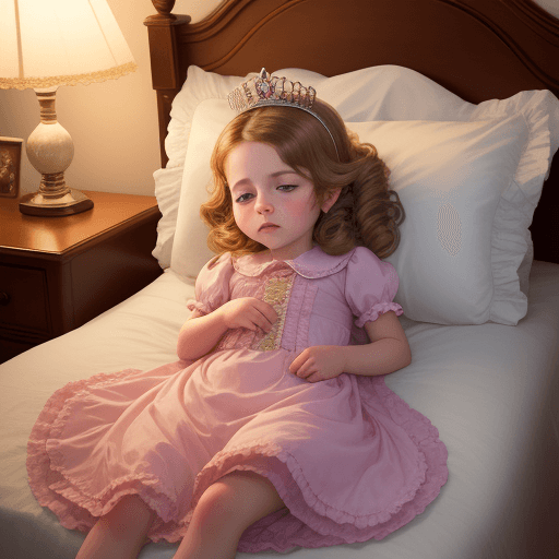 AI generated: Princess Adeline wakes up