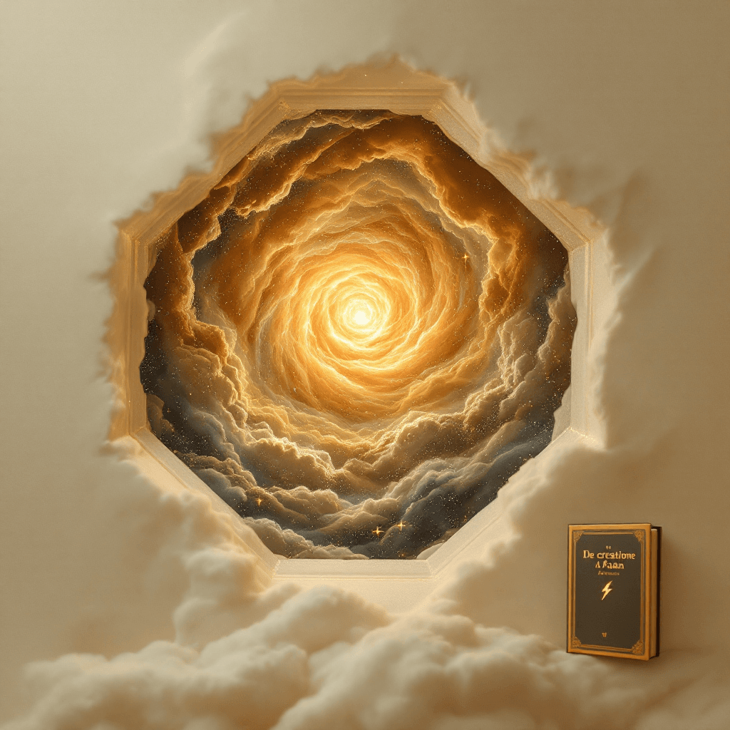 AI generated: In the ethereal space, a contemporary reinterpretation of Michelangelo’s iconic work “The Creation o...